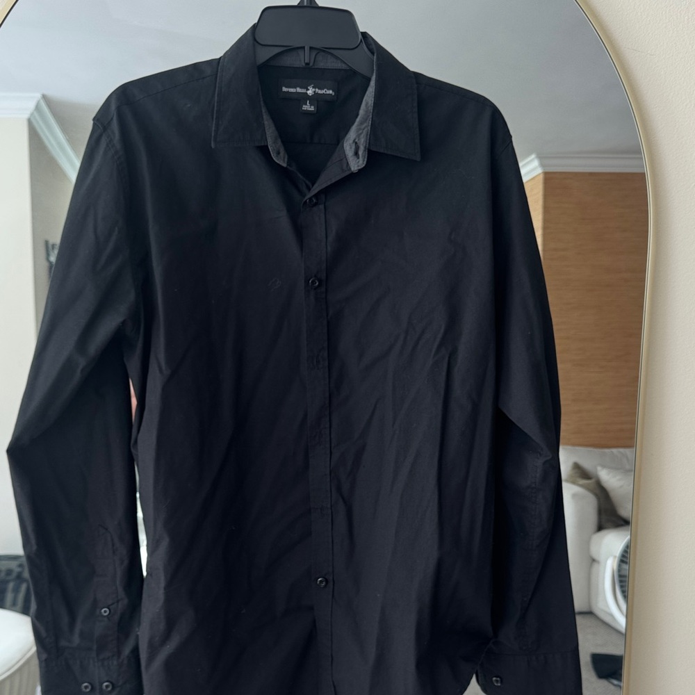 Beverly Hills Polo Club Black Dress Shirt